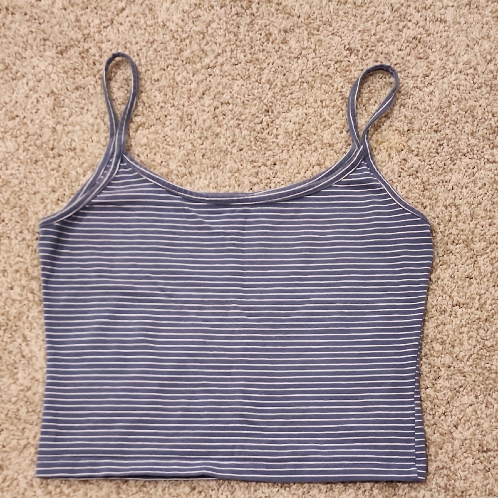 Brandy Melville Striped Blue Women's Tank Top